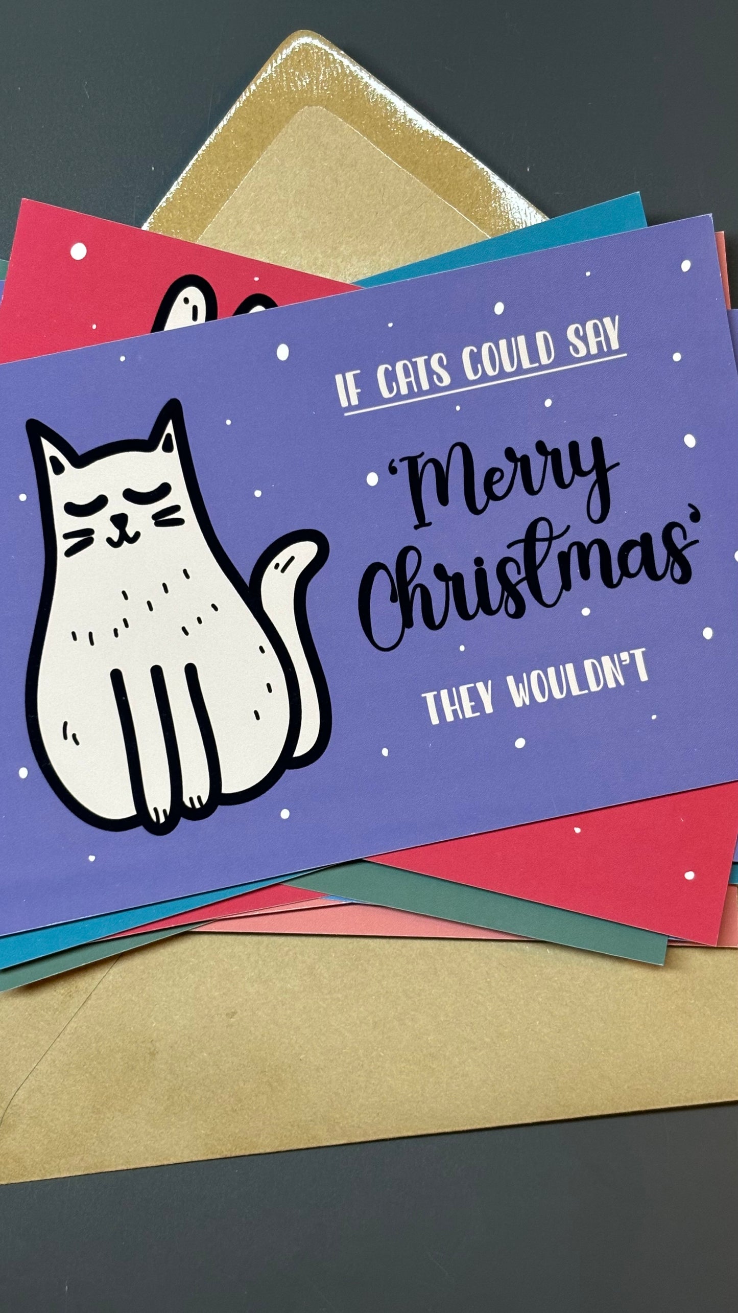 'If Cats Could Say..' (6x) Christmas Cards