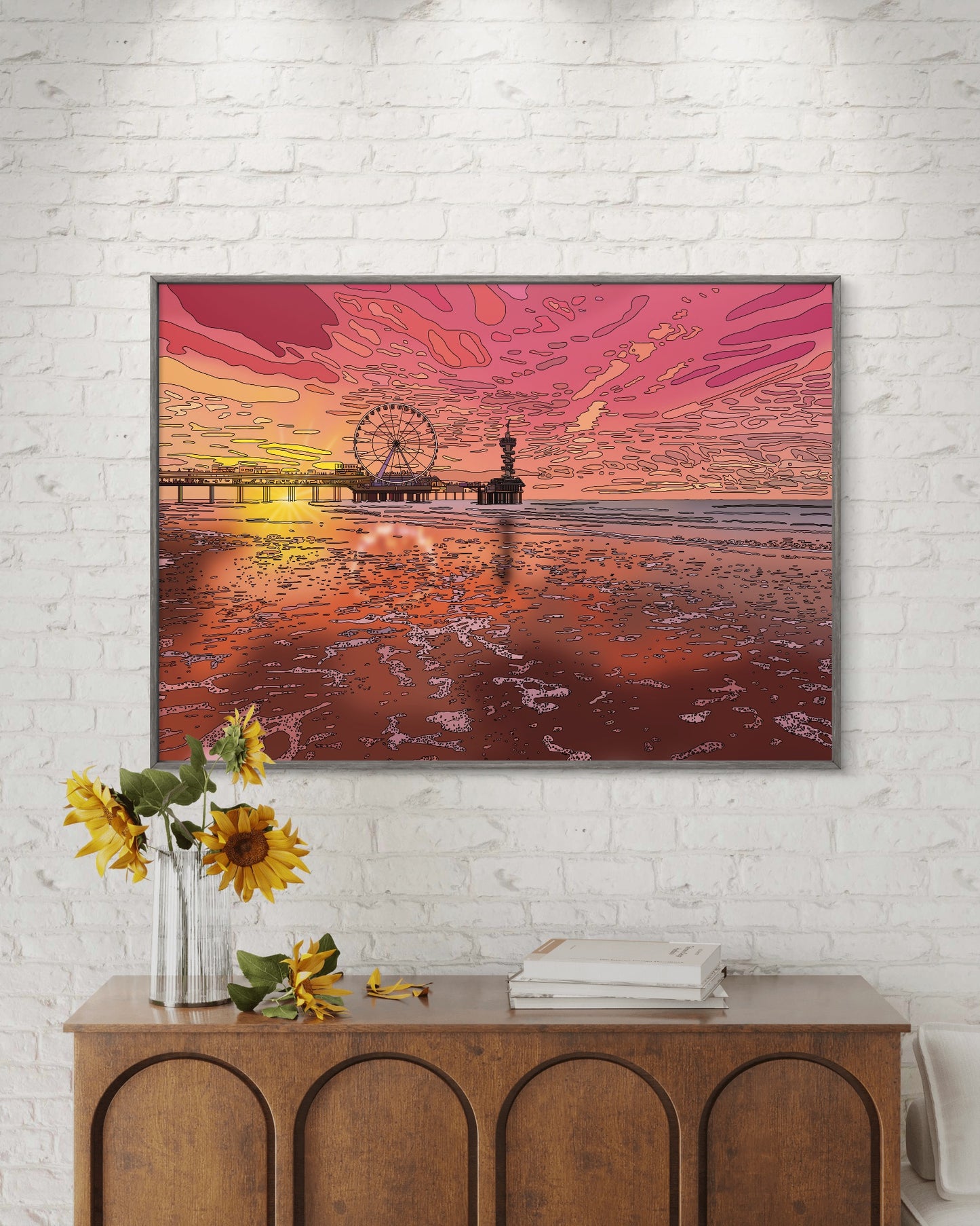 'Sunset in Scheveningen, The Netherlands' Print