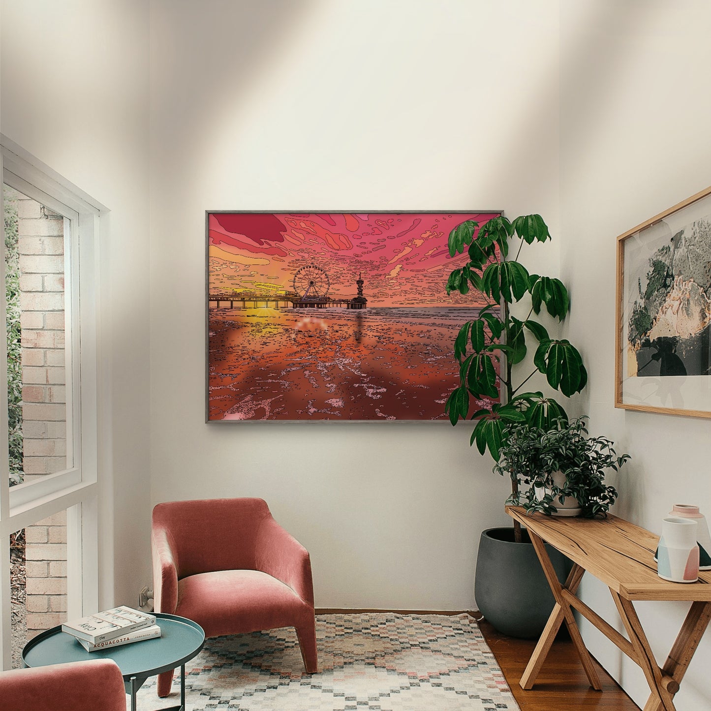 'Sunset in Scheveningen, The Netherlands' Print