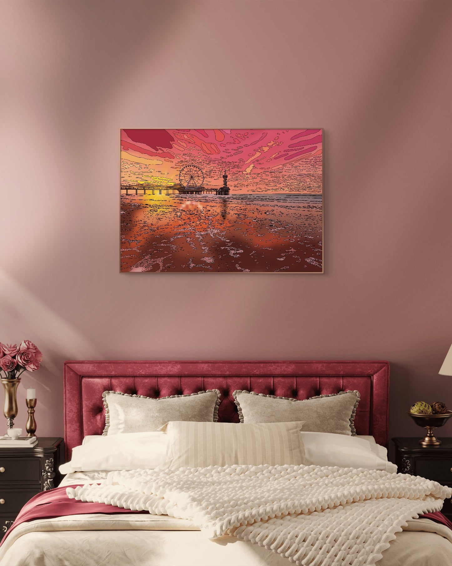 'Sunset in Scheveningen, The Netherlands' Print