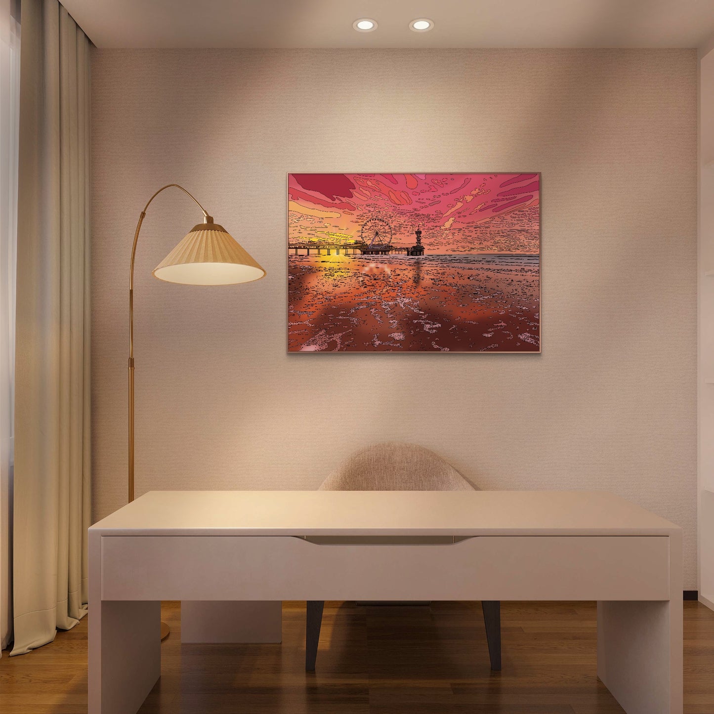 'Sunset in Scheveningen, The Netherlands' Print