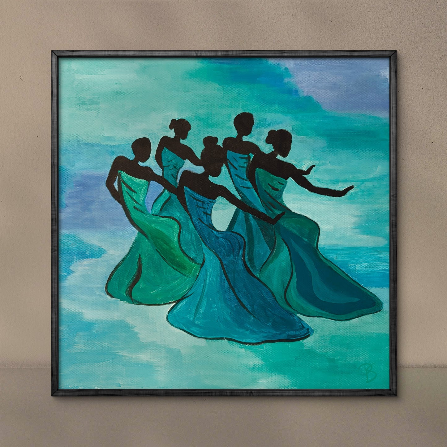 'Dancing Women' Canvas Painting