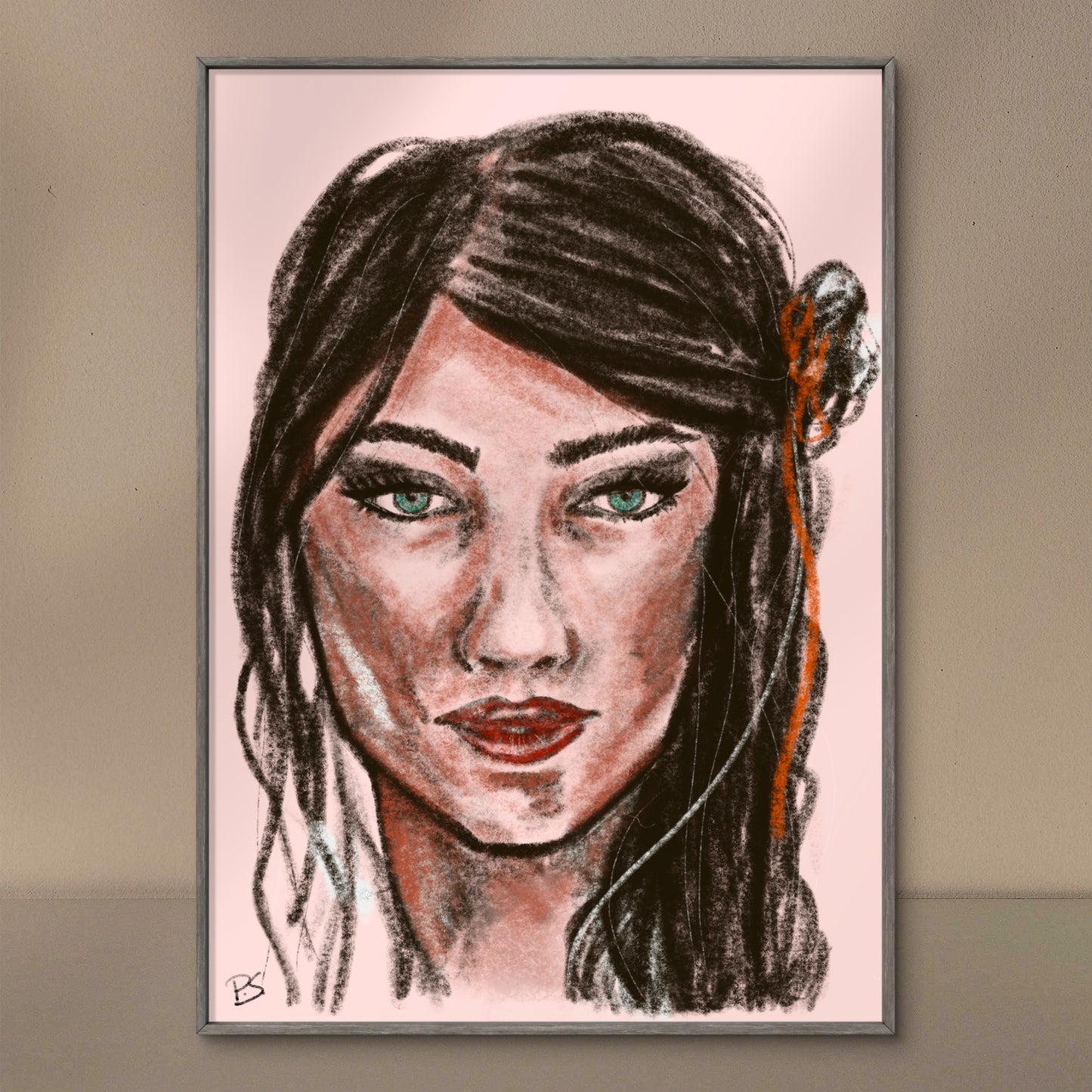 'Green Eyed Woman' Print