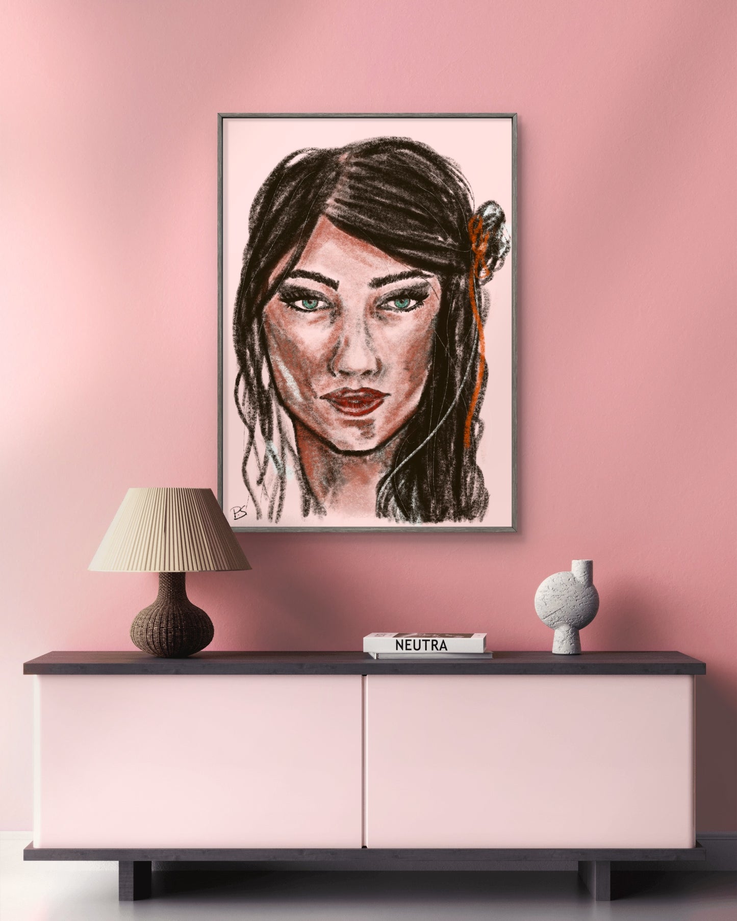 'Green Eyed Woman' Print