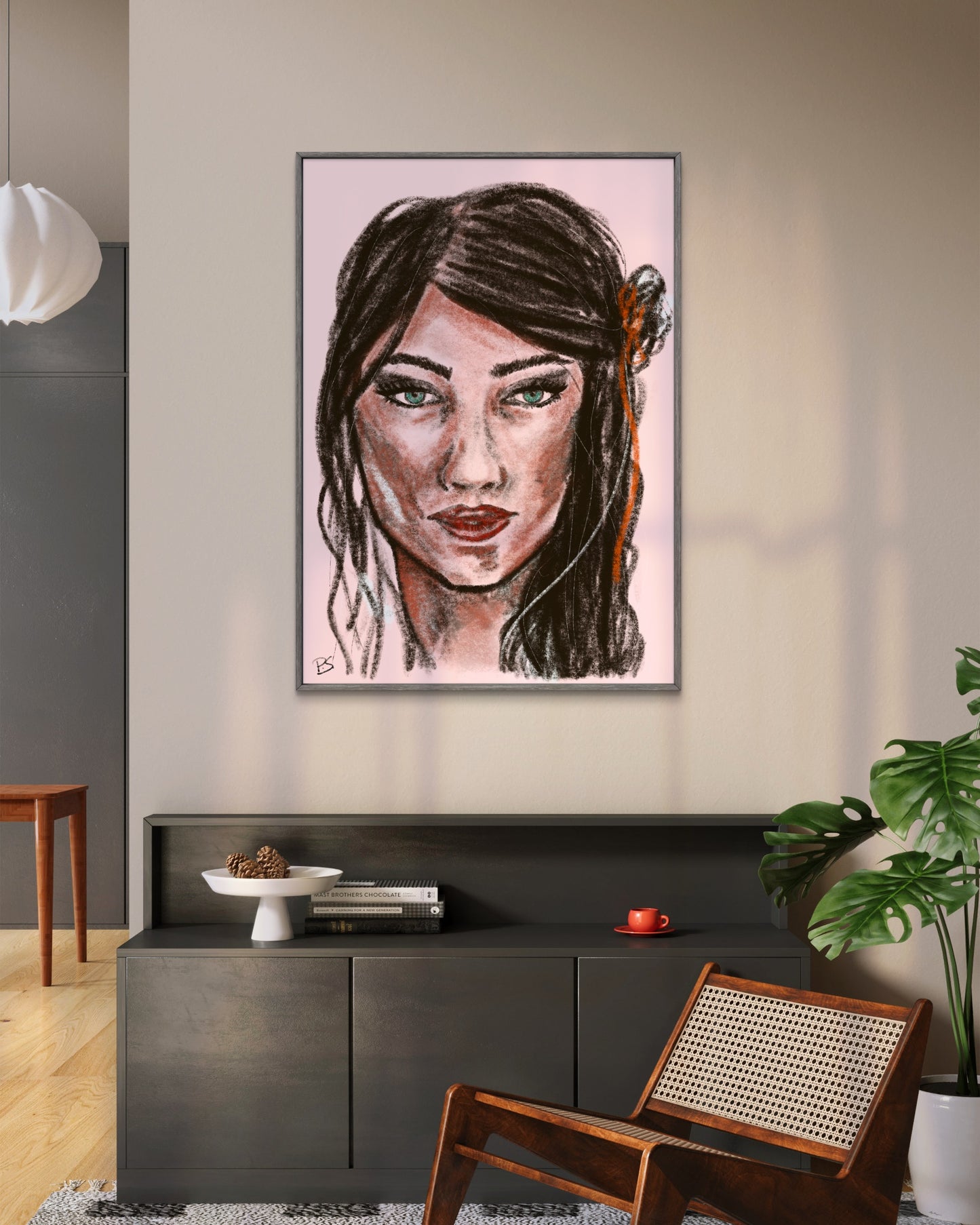 'Green Eyed Woman' Print