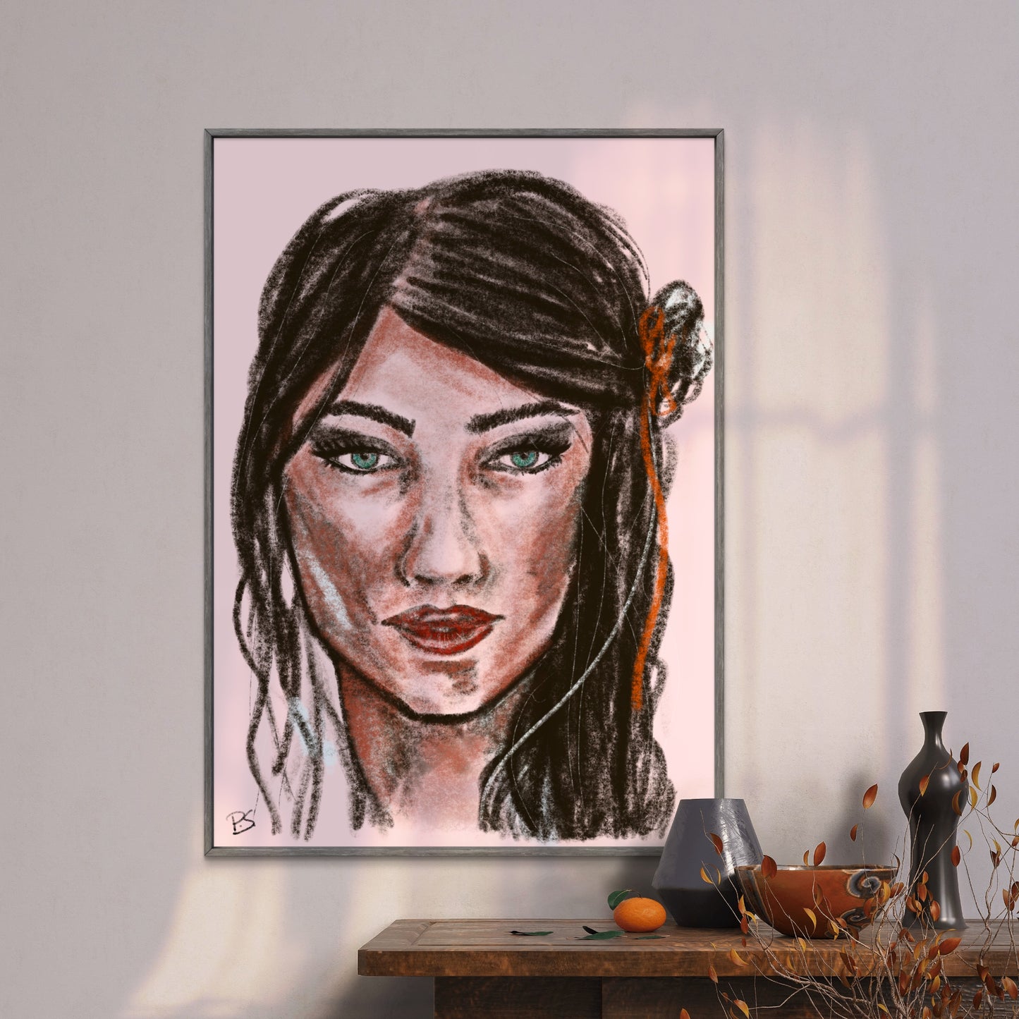 'Green Eyed Woman' Print