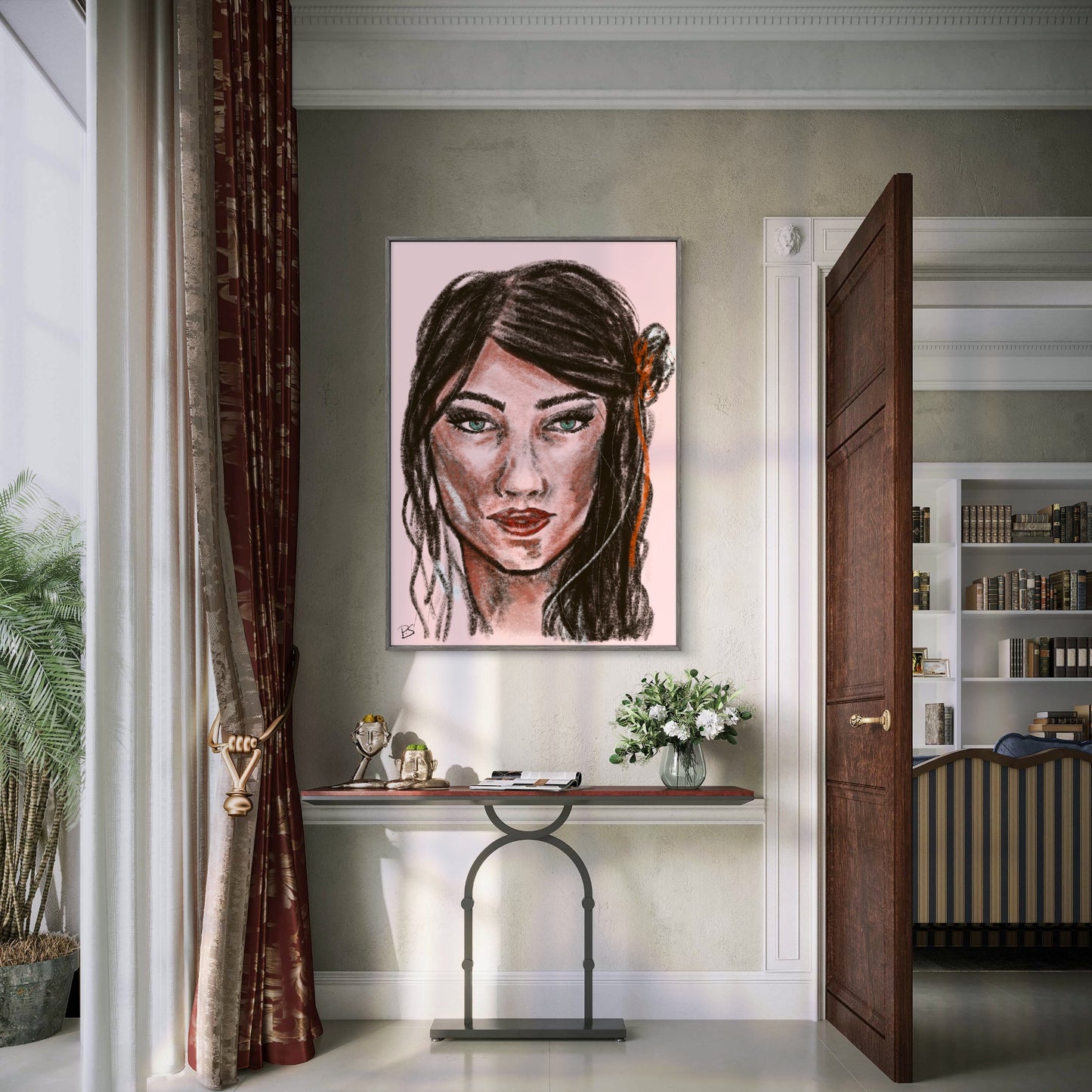 'Green Eyed Woman' Print
