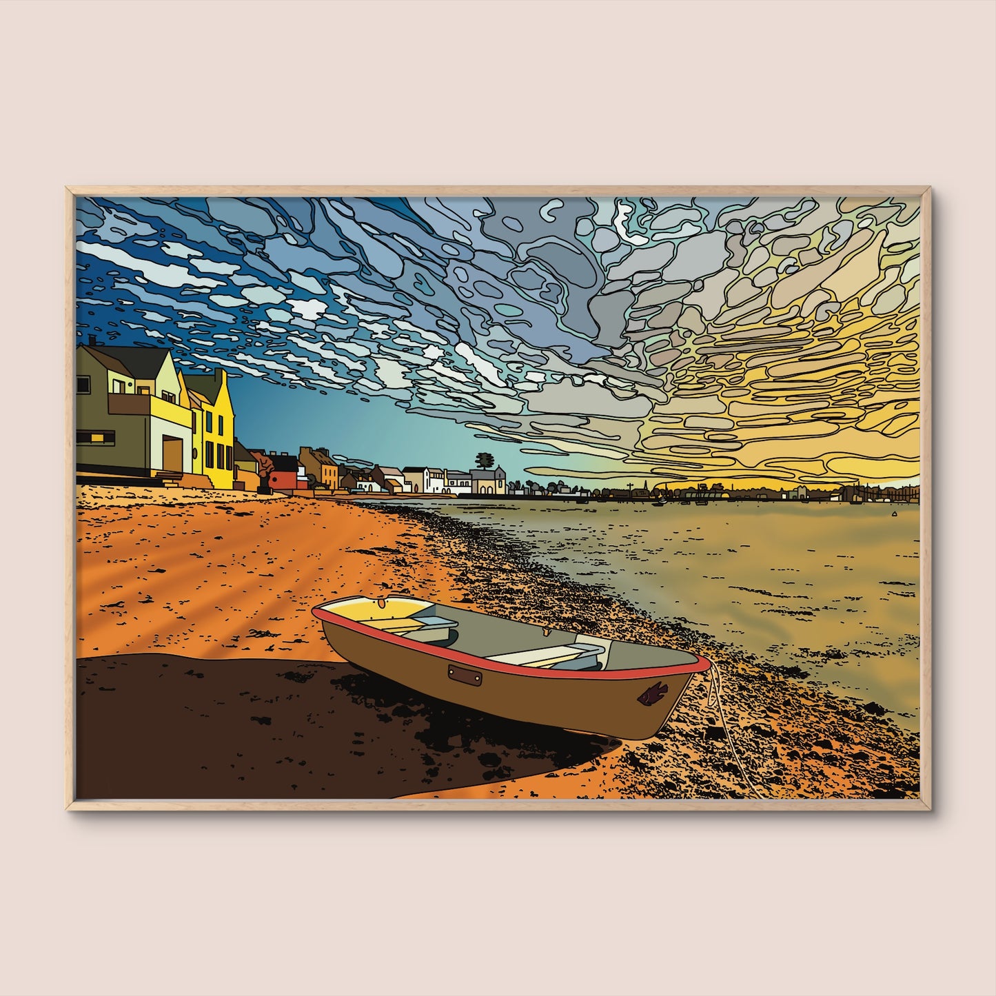'Sunset at Île Tudy, France' Print