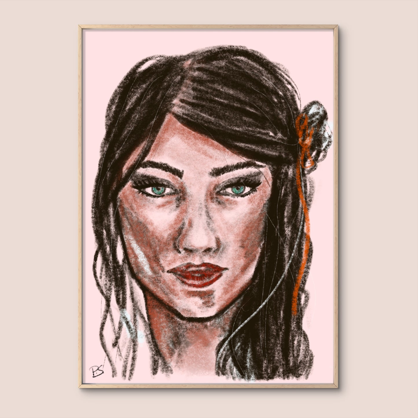 'Green Eyed Woman' Print