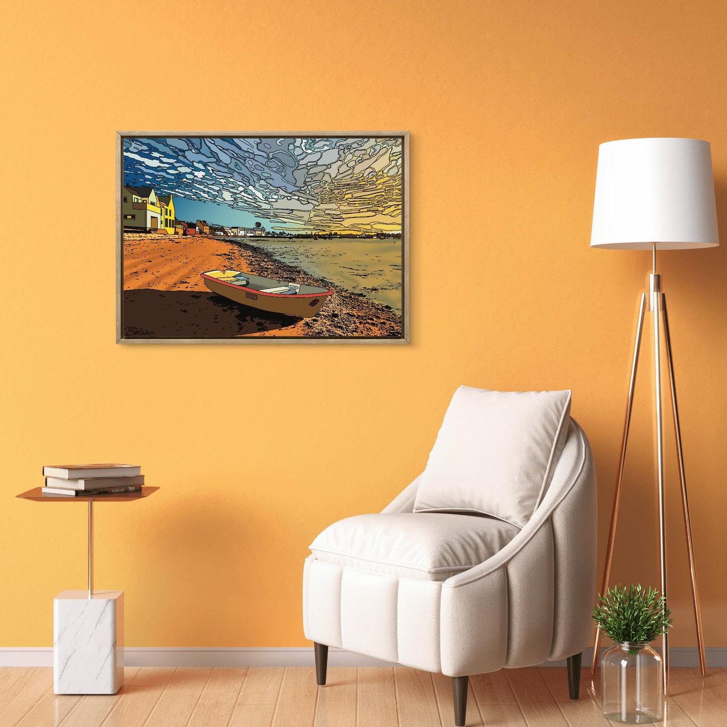 'Sunset at Île Tudy, France' Print