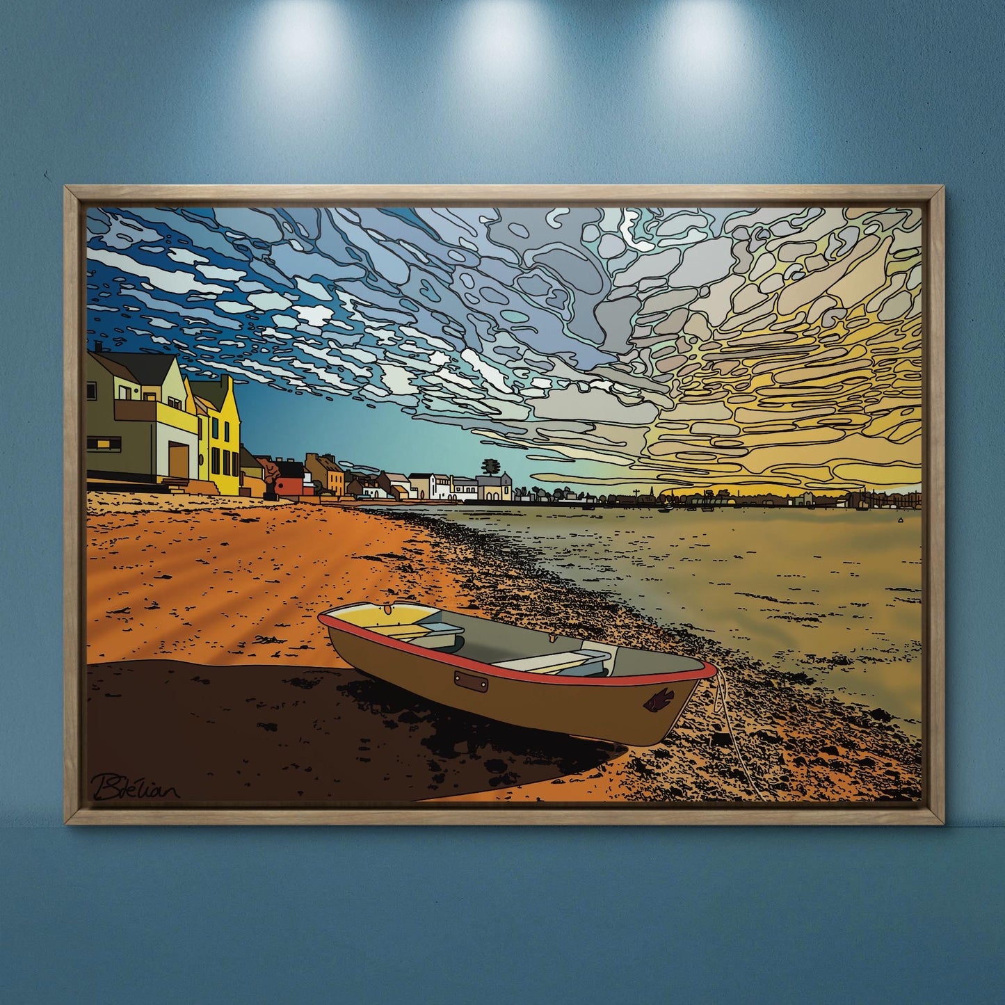 'Sunset at Île Tudy, France' Print