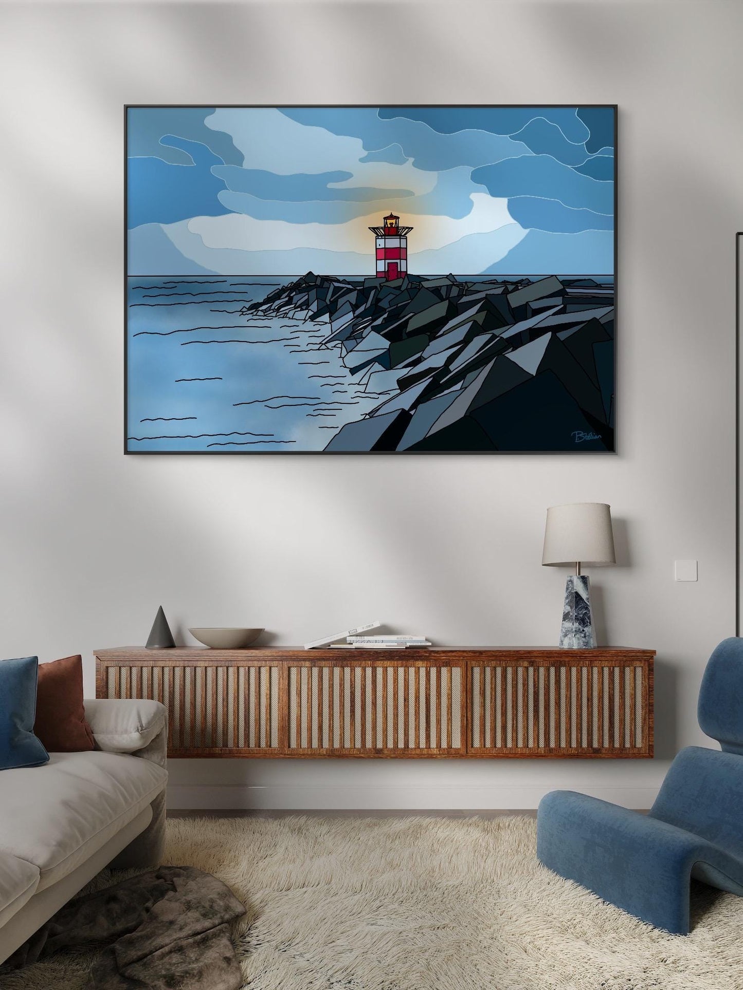 'Lighthouse of Scheveningen, the Netherlands' Print