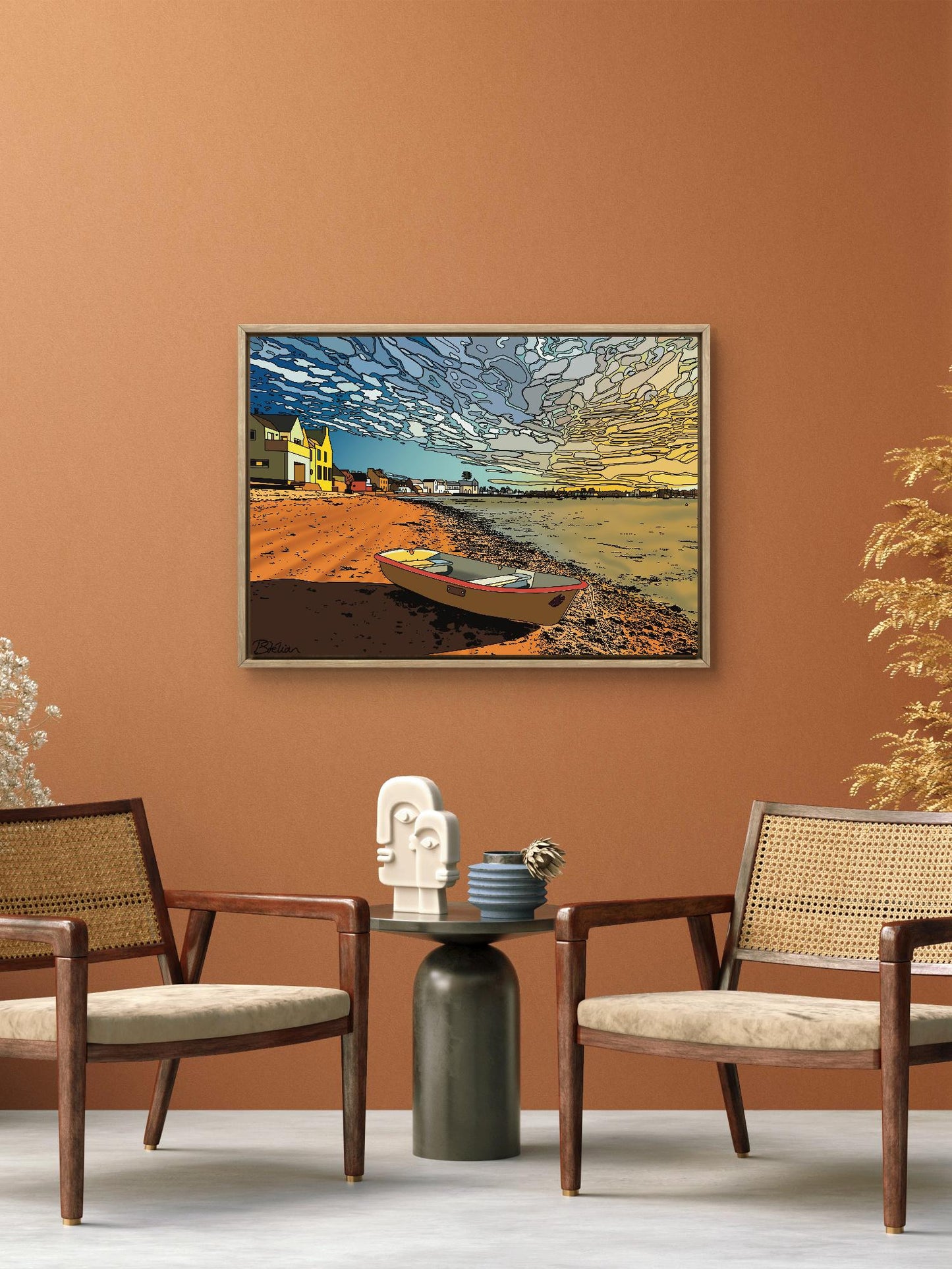 'Sunset at Île Tudy, France' Print
