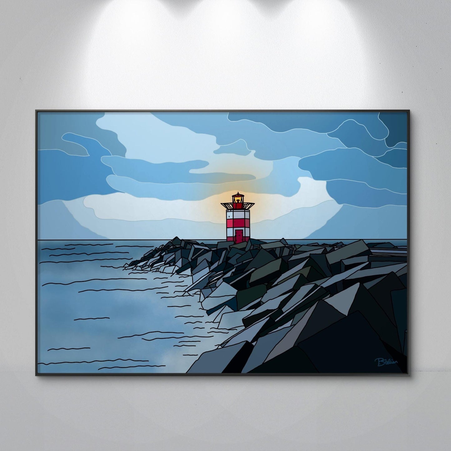 'Lighthouse of Scheveningen, the Netherlands' Print