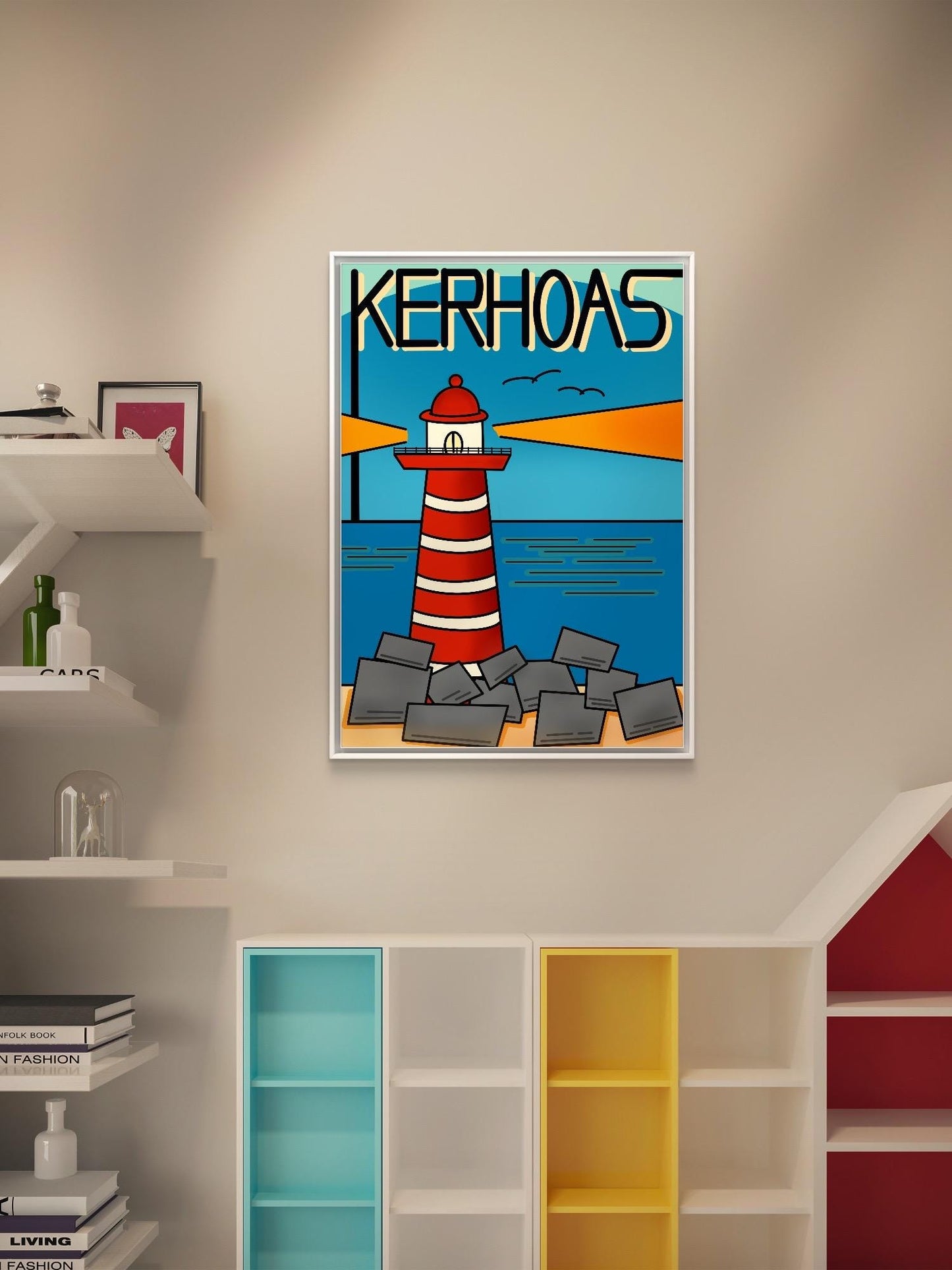 'Lighthouse inspired by Kerhoas, France' Print