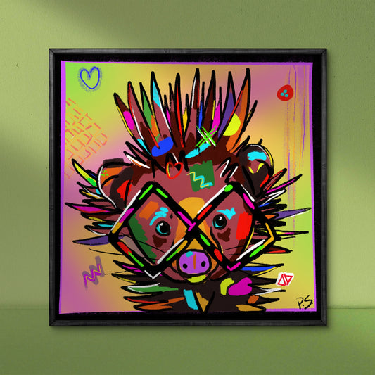 'Funky Hedgehog. Funky Animals Series' Print