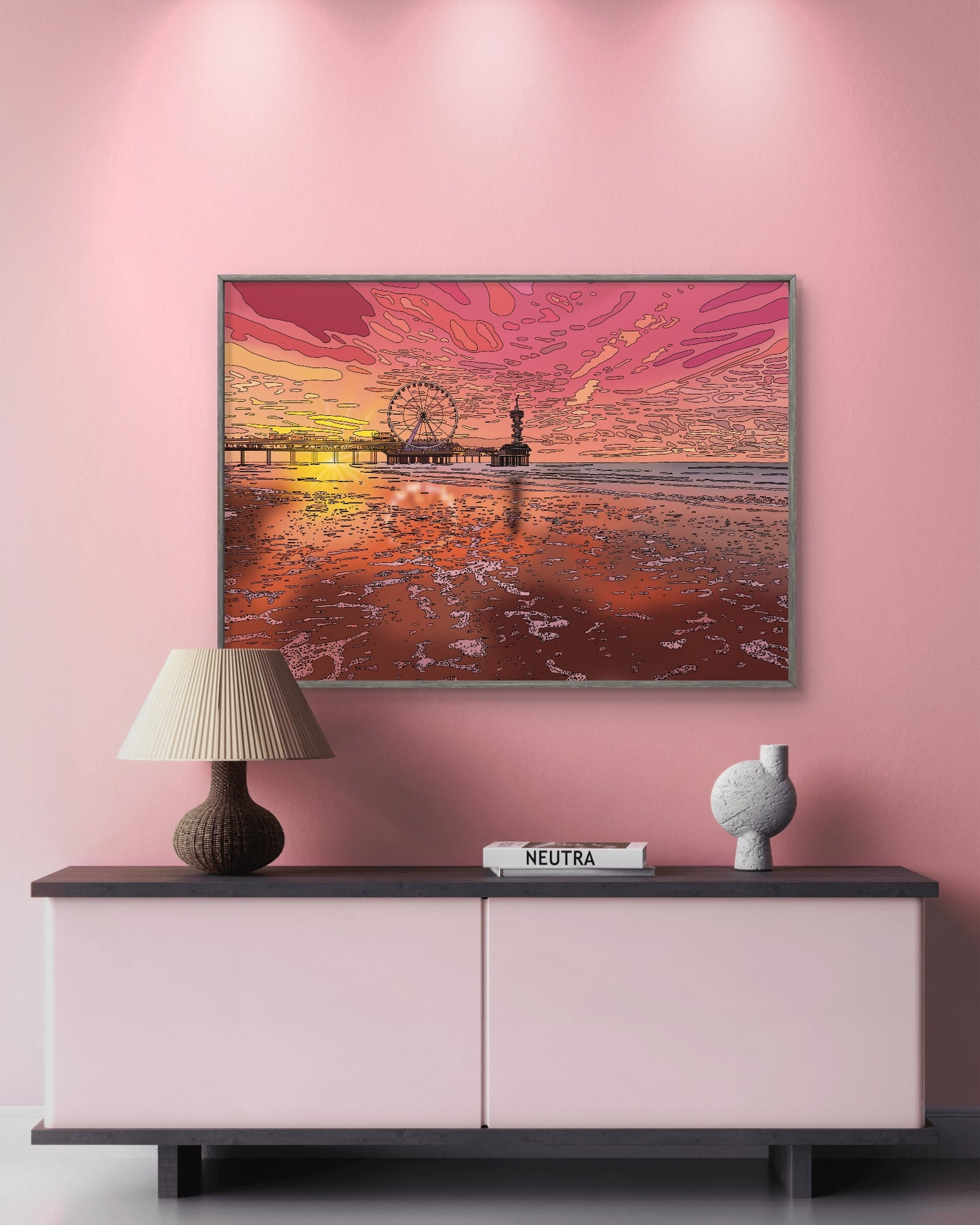 'Sunset in Scheveningen, The Netherlands' Print