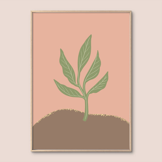 'Leaf. Boho Series 01' Print