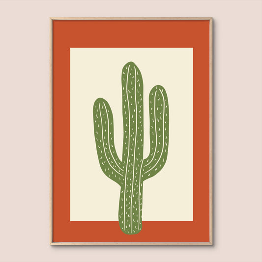'Cactus. Boho Series 01' Print