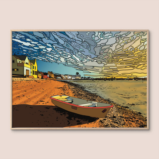 'Sunset at Île Tudy, France' Print