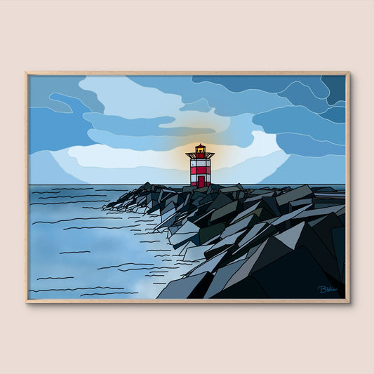 'Lighthouse of Scheveningen, the Netherlands' Print
