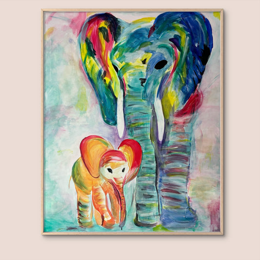 'Elephant Family' Print