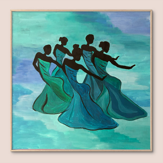 'Dancing Women' Canvas Painting